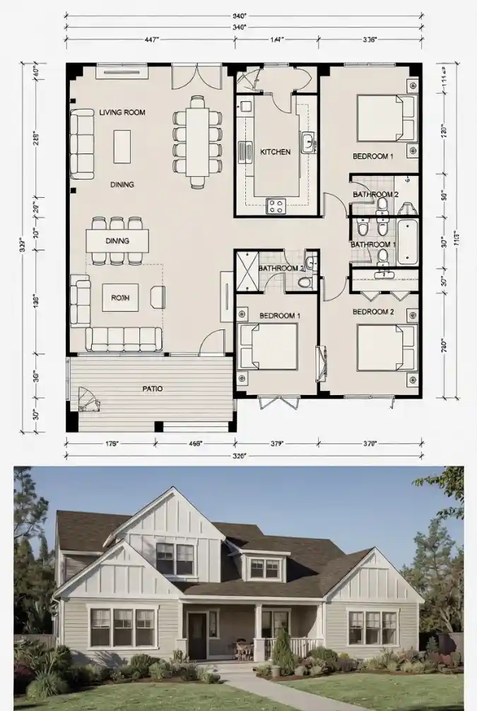 Crisp White Gables Meets Strategic Living - A Symmetry of Form and Function