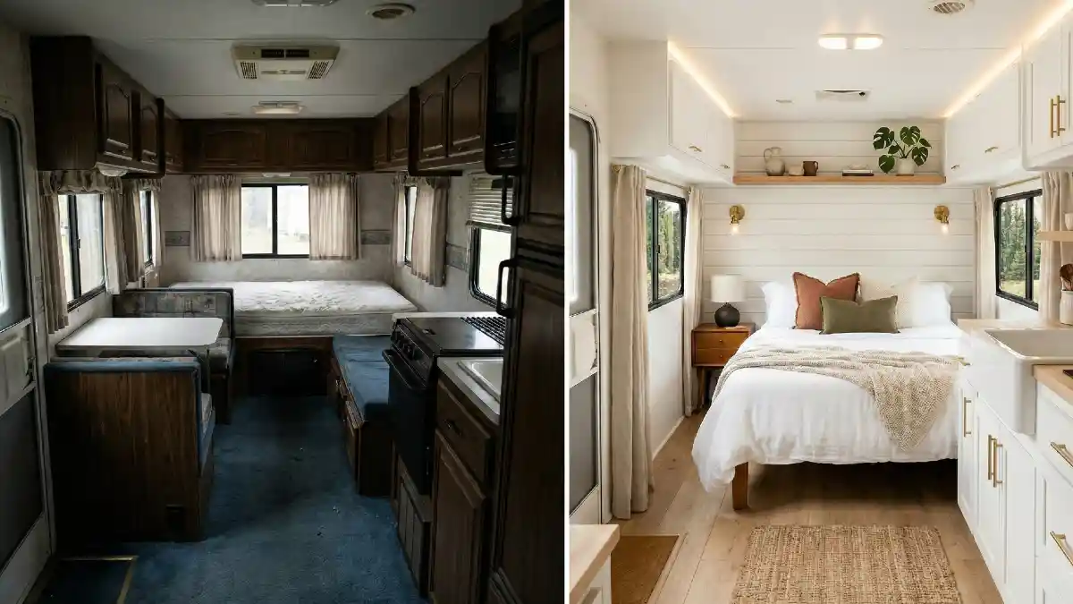 Dark Wood Dungeon to Organic Scandi-Sanctuary The Ultimate RV Overhaul