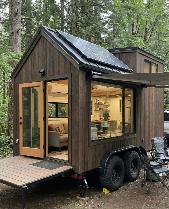 Deep Espresso Forest Cabin - Tiny Living with a Rugged Edge