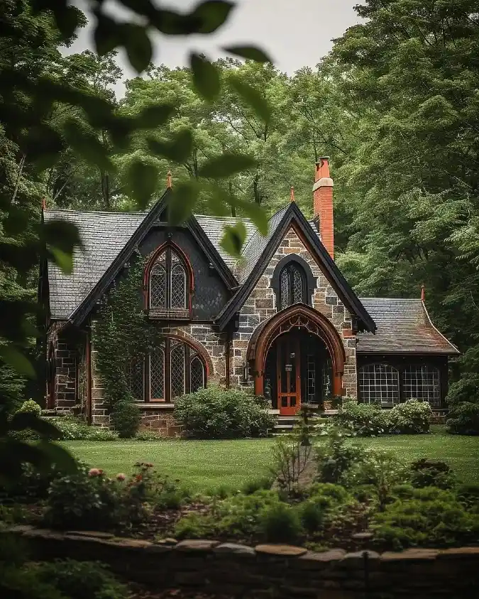 Enchanted Stone Manor - Gothic Revival Fantasy Home