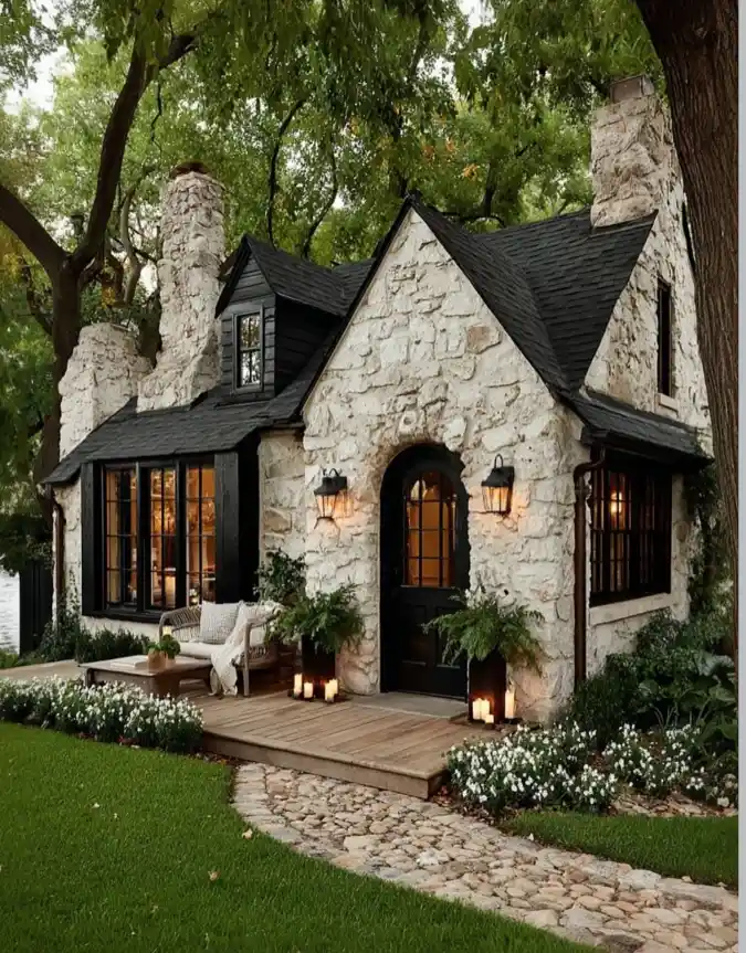 Enchanted Stone Storybook Cottage - Tiny Living with Historical Soul
