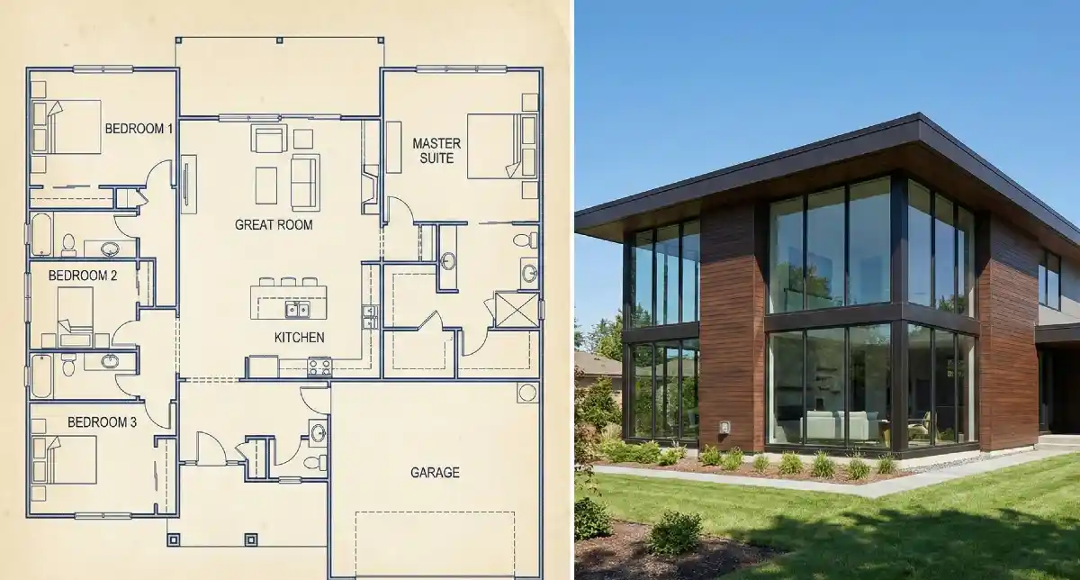 Glass-Walled Wonder A 4-Bedroom Blueprint for Seamless Indoor-Outdoor Living