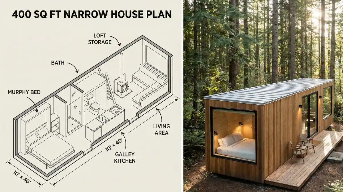 Golden Cedar Glass Pavilion - Tiny Home Living with a Forest Perspective