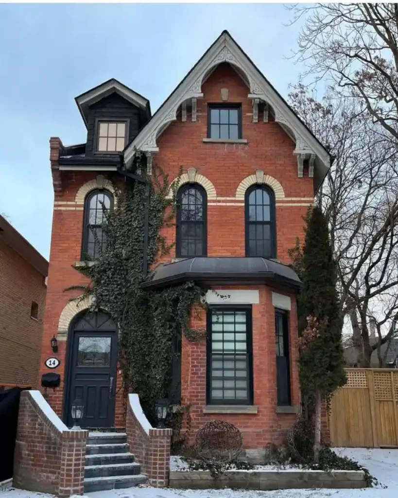 Gothic Crimson Brick Manor - Fantasy Haven with a Historic Soul