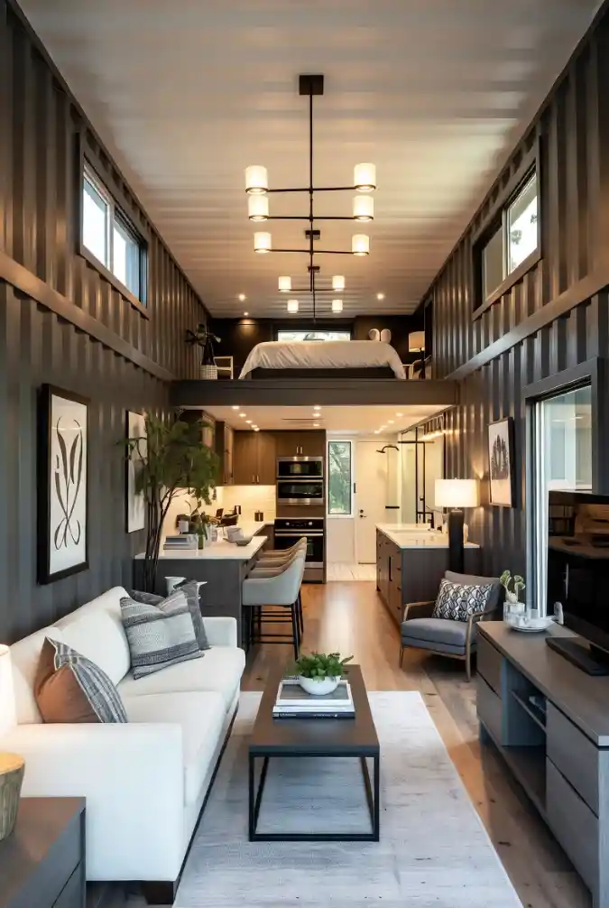 Industrial Chic Loft - Shipping Container Living with a Modern Edge