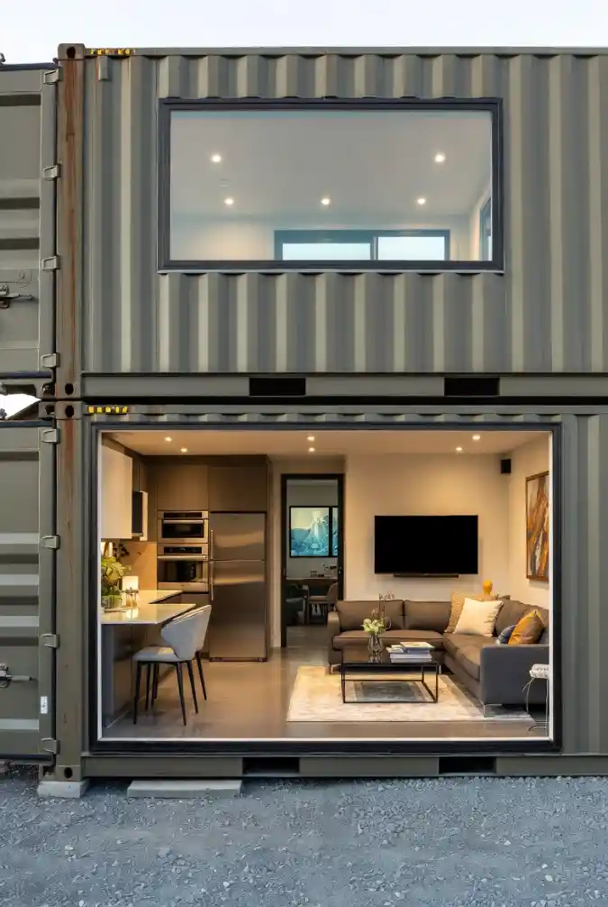 Industrial Chic Meets Open-Concept Luxury - Container Living Reimagined