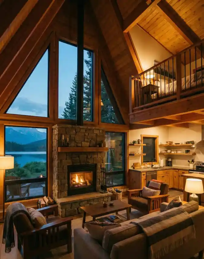 Lakeside A-Frame Sanctuary - Weekend Escape with Rustic Charm