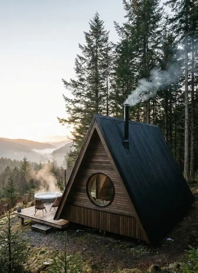 Misty Mountain A-Frame - Weekend Escape with a Wood-Fired Soul