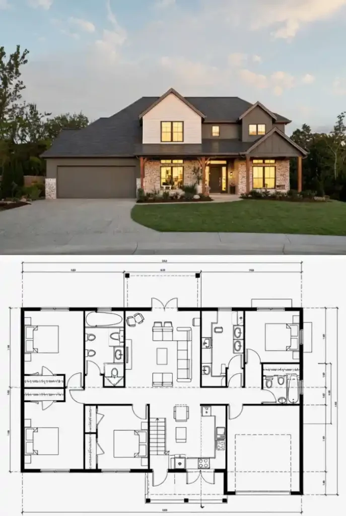 Modern Farmhouse Charms - 4 Bedroom Haven with Texture and Light