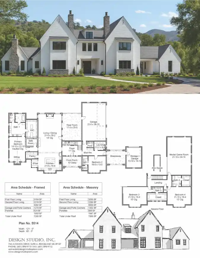 Modern Farmhouse Grandeur A 4-Bedroom Layout Built for Connection