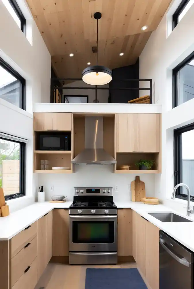 Nordic Wood and Lofted Light - A Minimalist U-Shaped Kitchen Masterclass