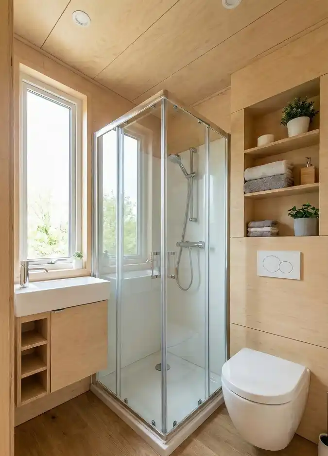 Plywood Serenity Suite - Maximizing Space with Minimalist Scandi Vibes