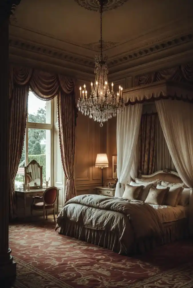 Royal Crimson and Gold Sanctuary — Mansion Bedroom Interiors Too Beautiful to Be Real