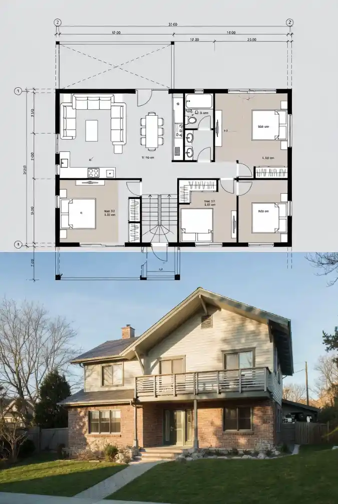 Rustic Modern Four-Bedroom Sanctuary - Layouts That Breathe