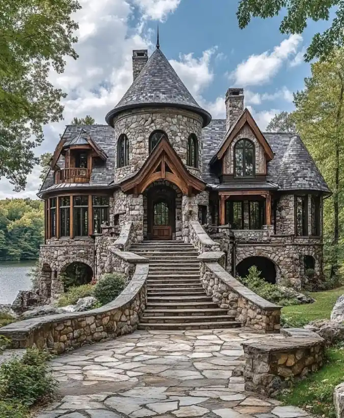 Rustic Stone Citadel - Medieval Castle Aesthetic for Modern Living