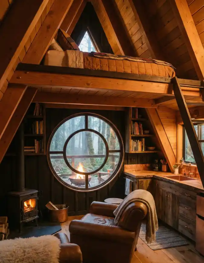 Shou Sugi Ban Sanctuary - Moody A-Frame Cabin with a Modern Twist