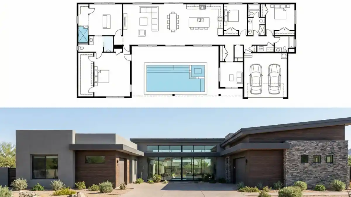 Sleek Slate & Stone Sanctuary - 4 Bedroom Modernity Defined