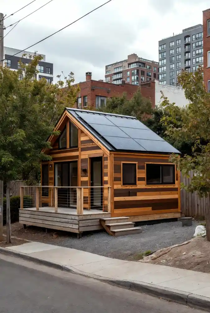 Striking Cedar Cabin - Off-Grid Tiny Home Built for Complete Self-Sufficiency