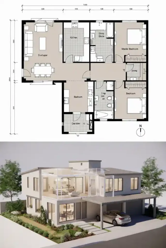 Sun-Drenched Glass Pavilion - Open Concept Living with a Modern Edge