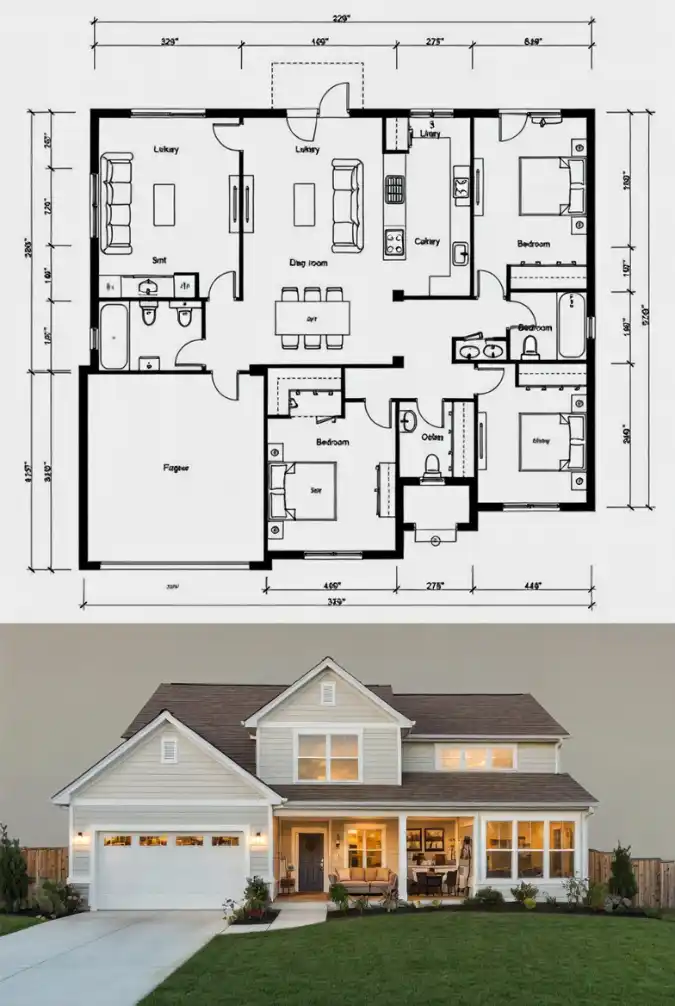 Sun-Drenched Neutral Siding Home - Open Concept Floor Plan with Suburban Charm