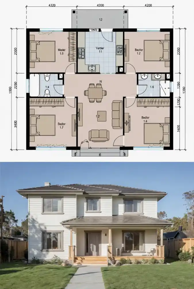 Symmetry and Light The Modern Four-Bedroom Masterpiece