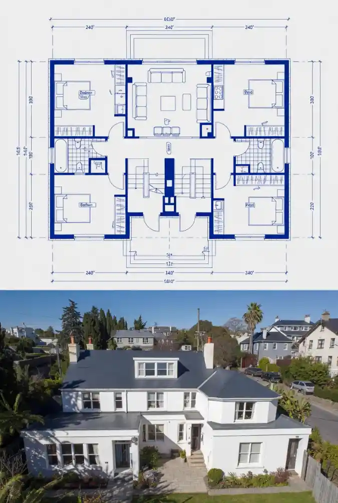 Symmetry and Sunlight The Modern Manor - 4 Bedroom Architectural Gem