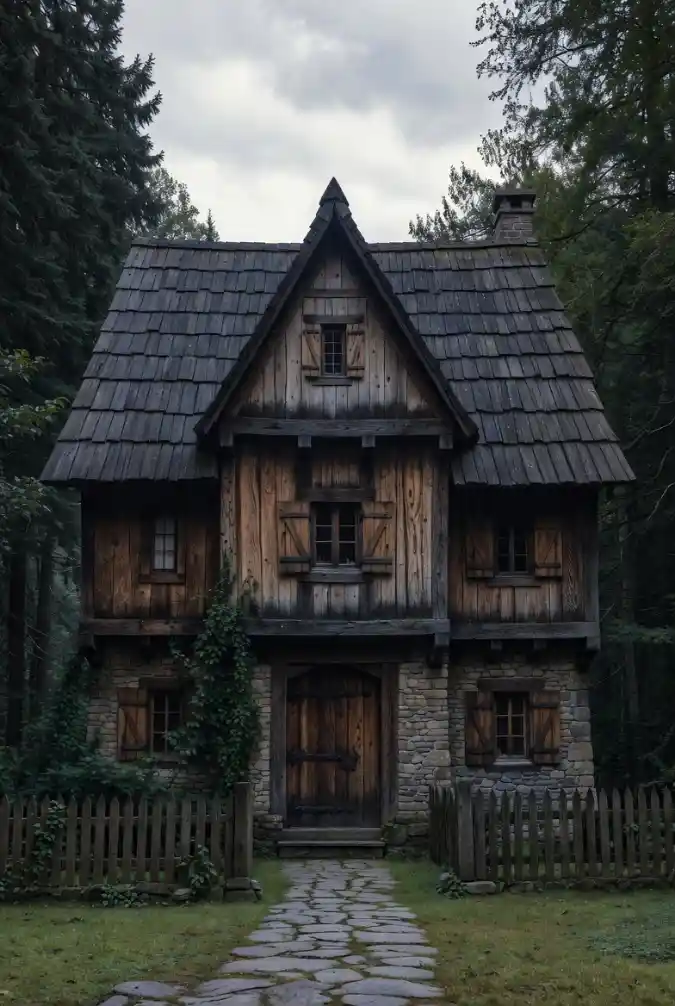 Weathered Oak and Stone Sentinel - Medieval Retreat with Timeless Character