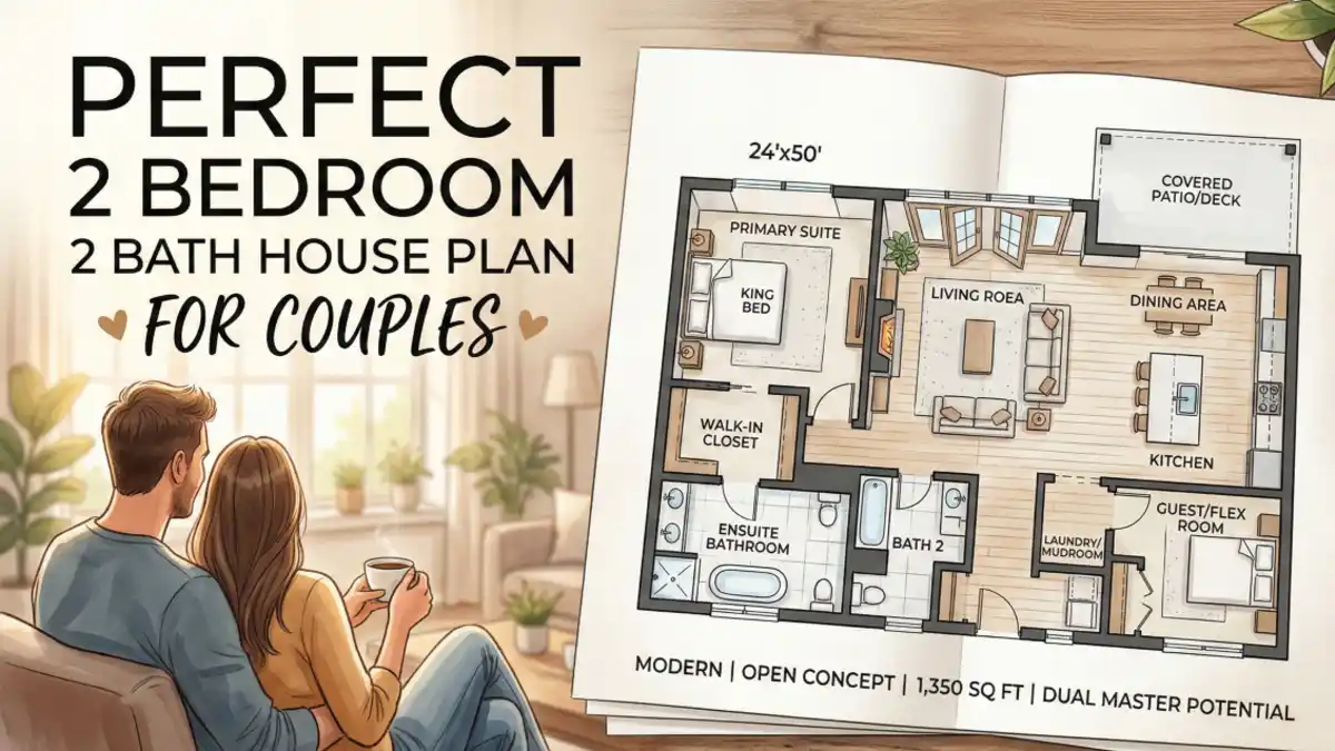 15+ Perfect 2 Bedroom 2 Bath House Plans for Couples