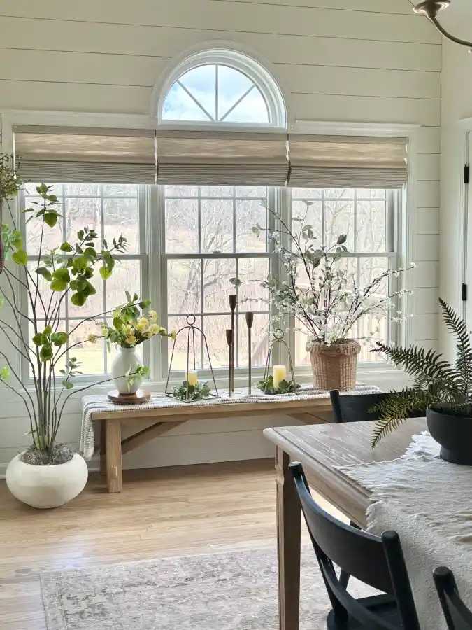 Airy Neutrals and Organic Textures — Spring Dining Nook Refresh