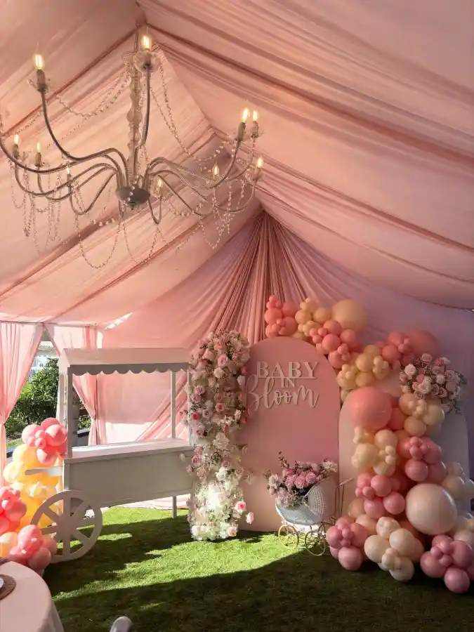 Blushing Garden Gala - A Soft Pink Baby in Bloom Celebration
