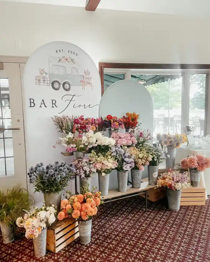 Charming Archway Floral Station -Flower Bar Setup