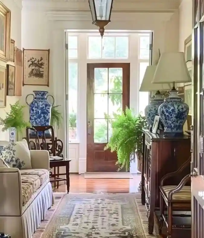 Chinoiserie Charm Entryway - Spring Decor with Timeless Texture