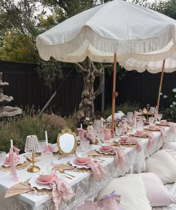 Coquette Garden Tea Party - Baby in Bloom with Pastel Perfection