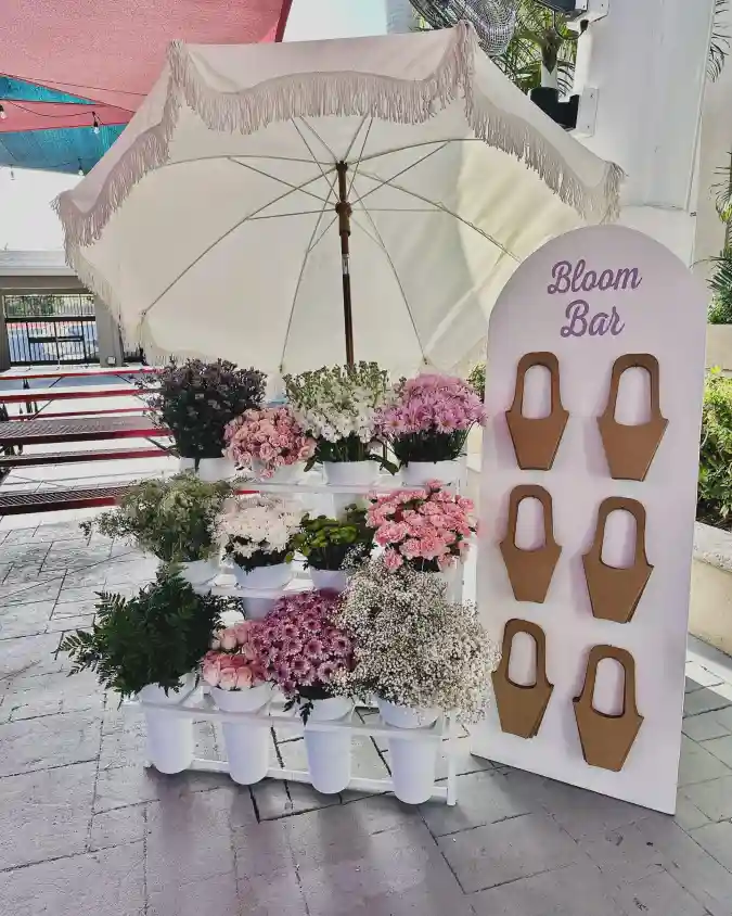 Frilly Shade and Floral Tiers - A Garden Party Statement