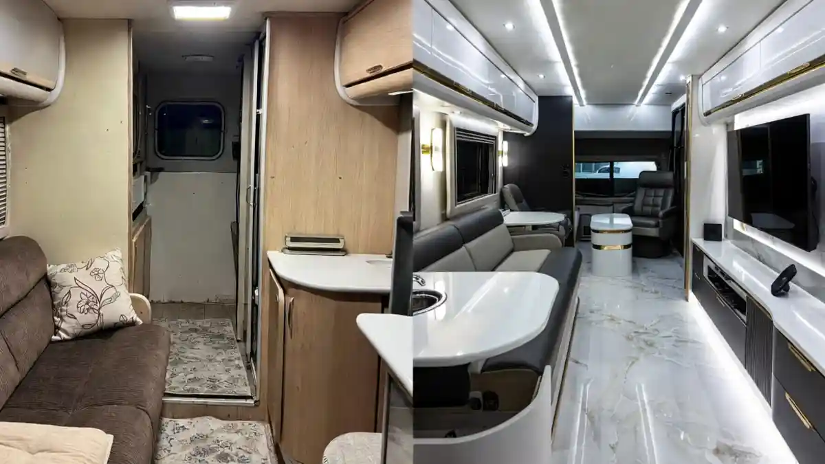 From Dated Den to Marble Marvel A High-Gloss Transformation