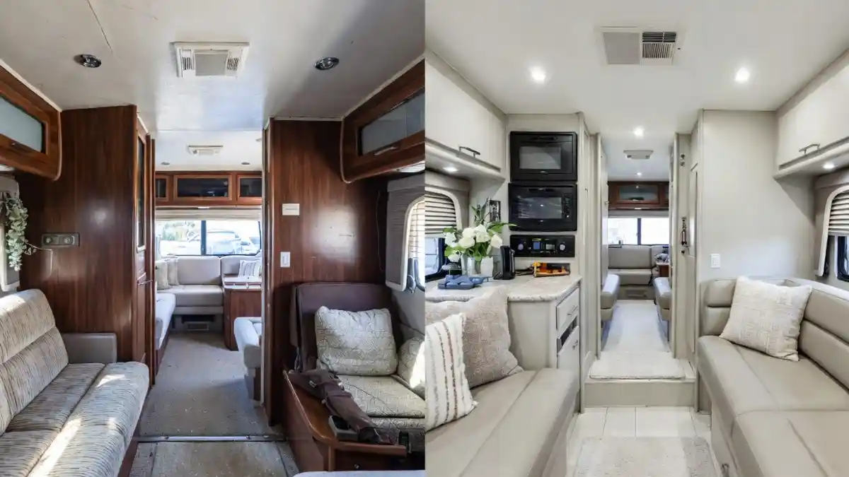 From Wood-Grain Gloom to Airy Afternoon The Ultimate RV Glow-Up