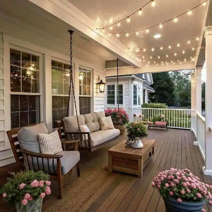 Glow-Up Deck String Lights and Petal Accents