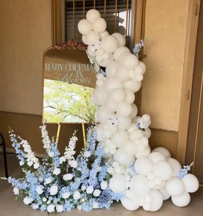 Ivory Clouds and Perennial Petals - Baby in Bloom Entrance Elegance