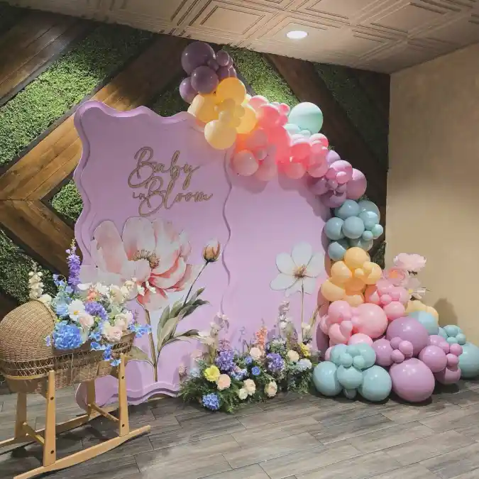 Lavender & Peony Dreams - A Whimsical Baby in Bloom Photo Backdrop