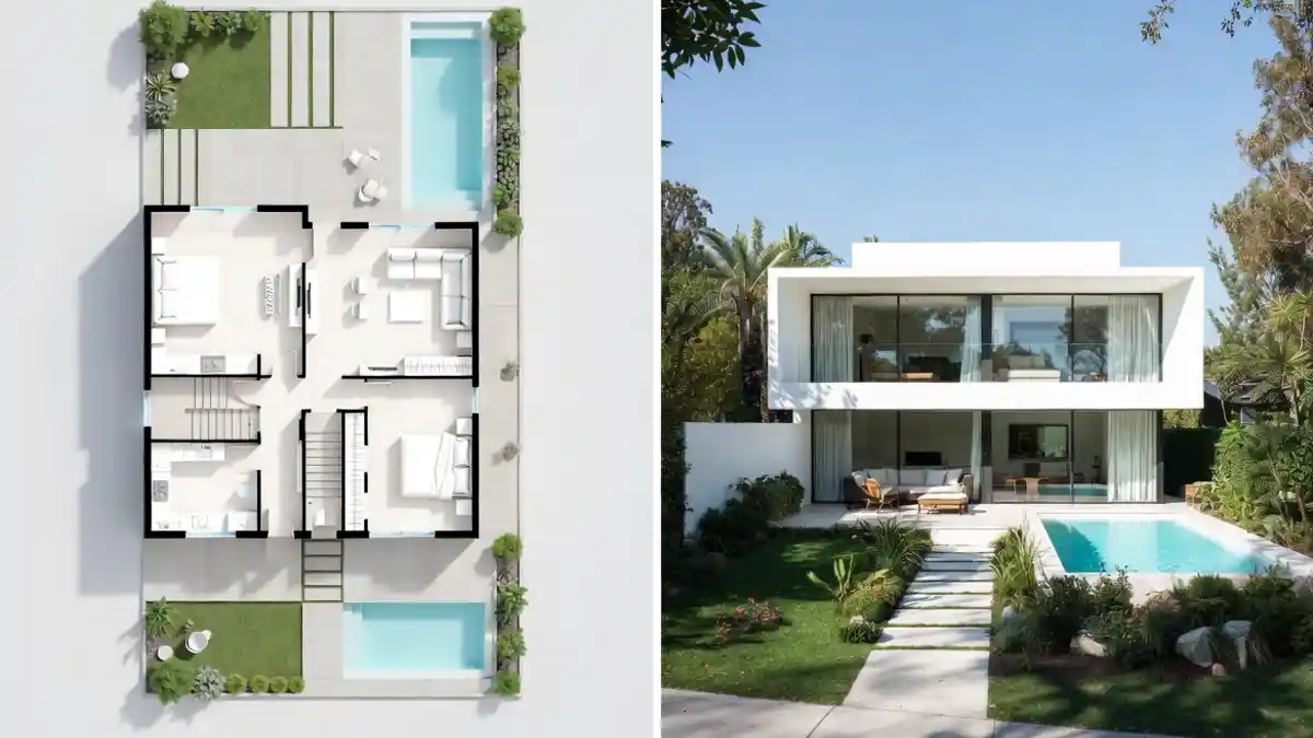 Luxe Minimalism A 2D and 3D Deep Dive into Compact Living