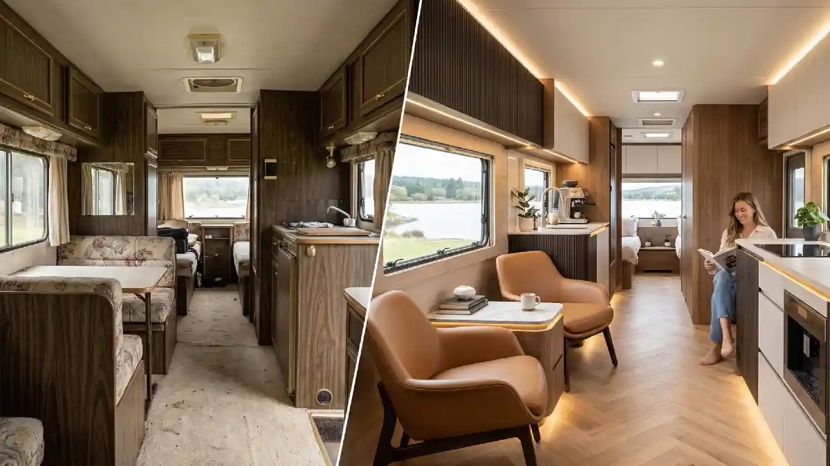 Mid-Century Modern Transformation - A Scandi-Inspired RV Lounge