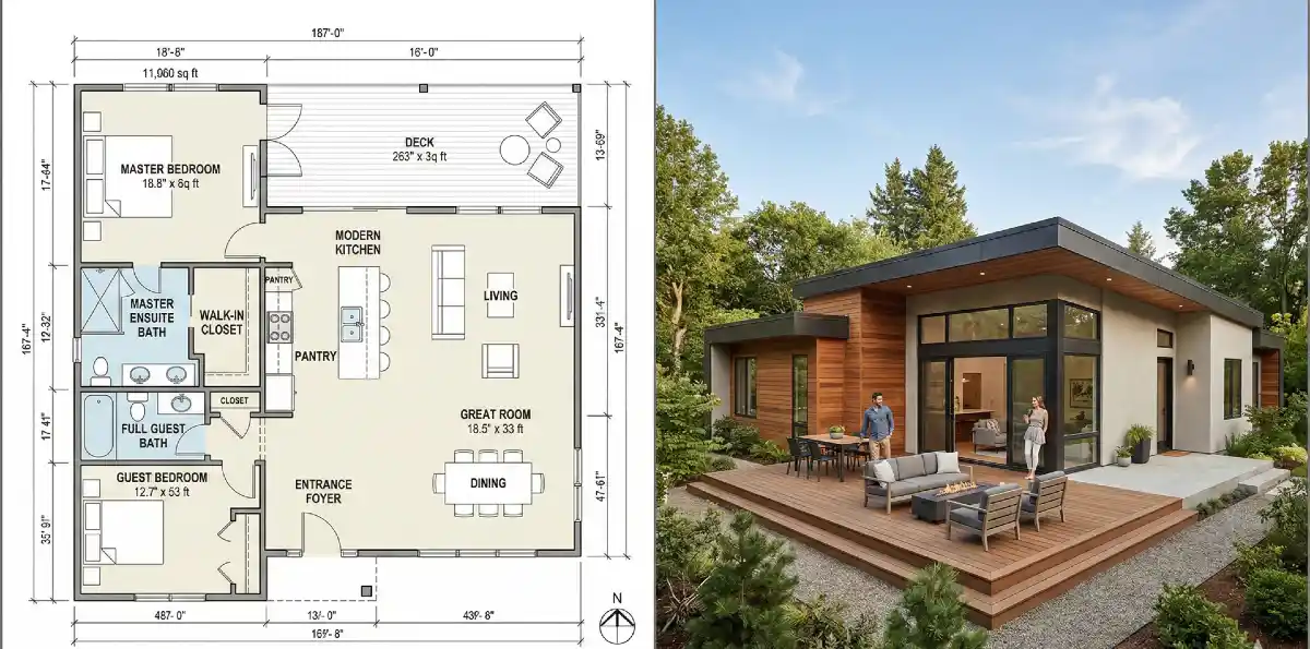 Modern Cedar & Glass Sanctuary - 2 Bedroom Retreat for Seamless Indoor-Outdoor Living