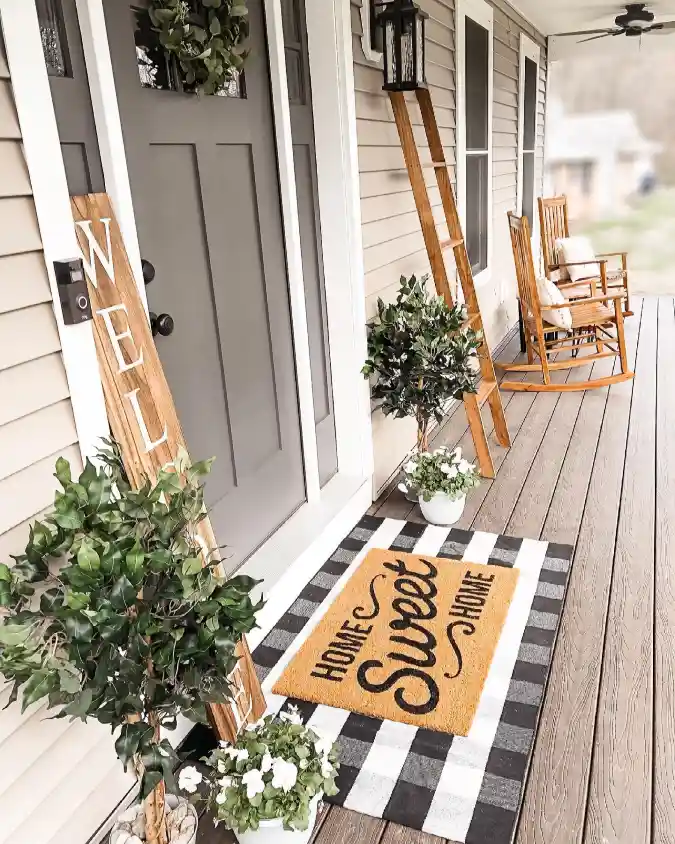 Modern Farmhouse Welcome — A Crisp Refresh for Spring Porches