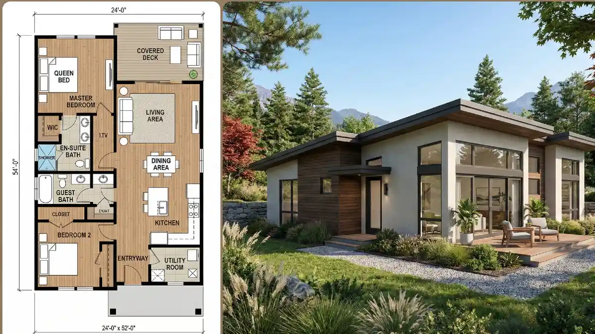 Modern Forest Hideaway A Two-Bedroom Architectural Gem