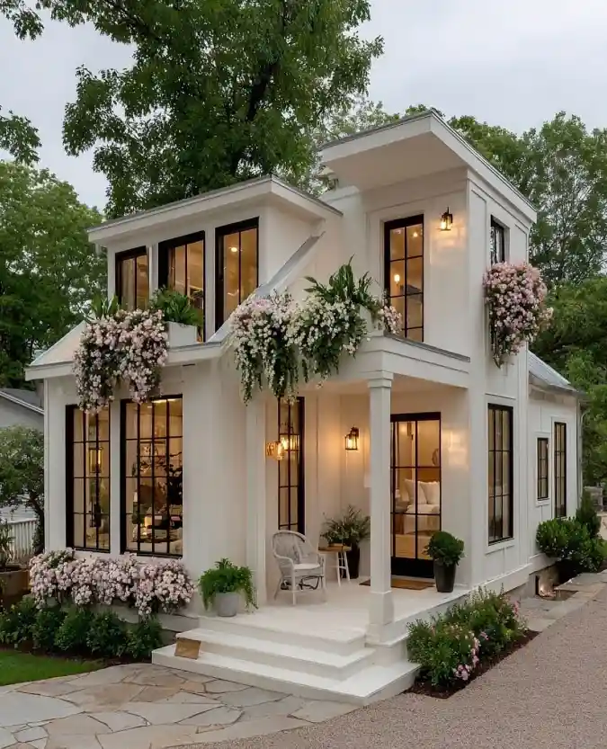 Modern Garden Loft - Tiny Home Window Design for Maximized Natural Light