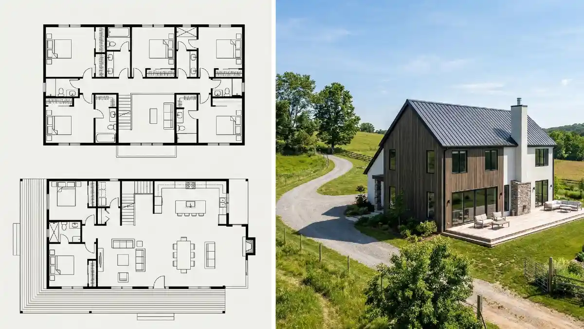 Modern Rustic Haven — A Seven-Bedroom Masterpiece for High-Volume Living