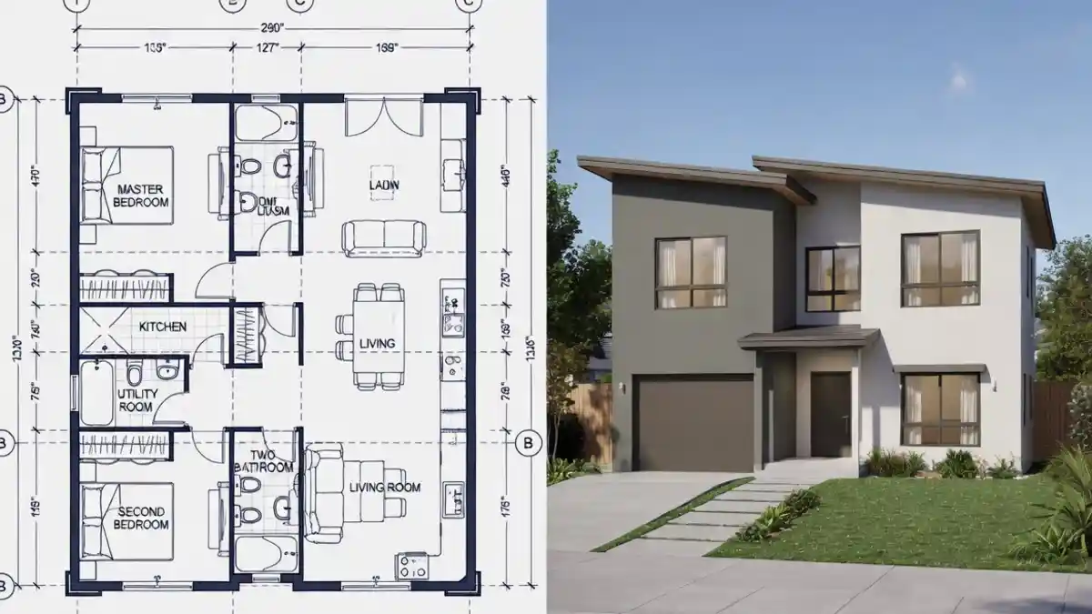 Modern Slate and Snow Duo - A Sophisticated Two-Bedroom Retreat