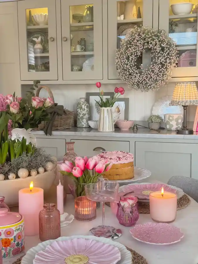 Pastel Petal Party - Spring Tablescape with a Whimsical Glow