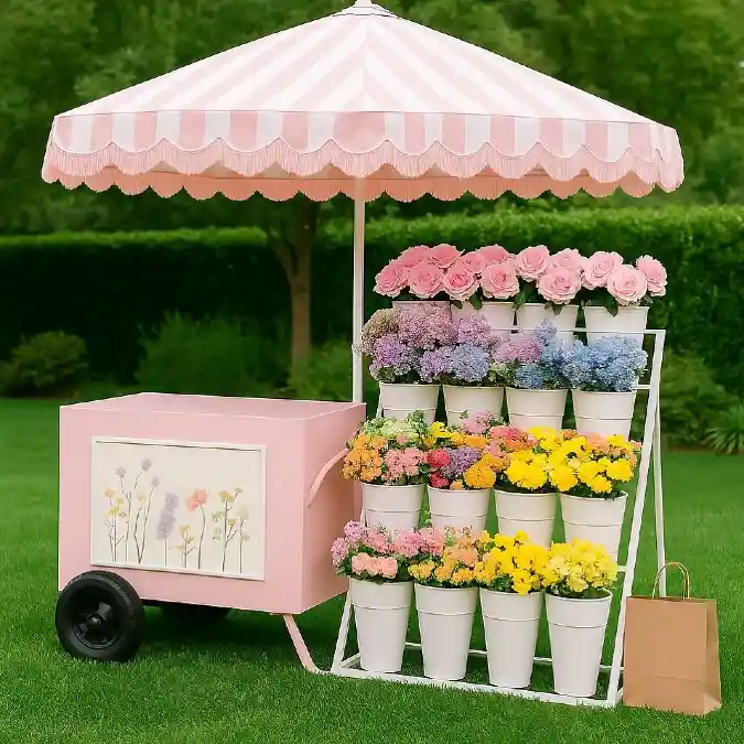 Pastel Petal Promenade – A Whimsical Garden Flower Bar