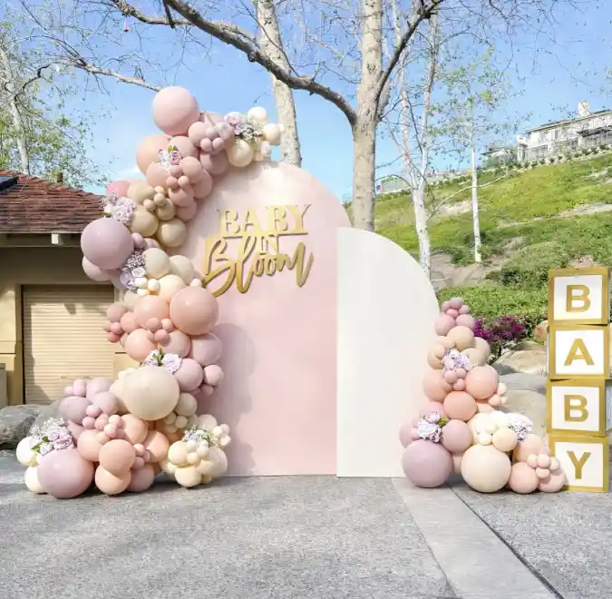 Pastel Petals and Dreamy Arches - Baby in Bloom Baby Shower Decoration Ideas Girl